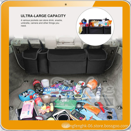 Foldable Trunk Organizer Adjustable Backseat Storage Bag